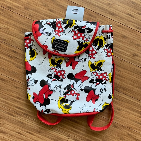 minnie mouse leather backpack